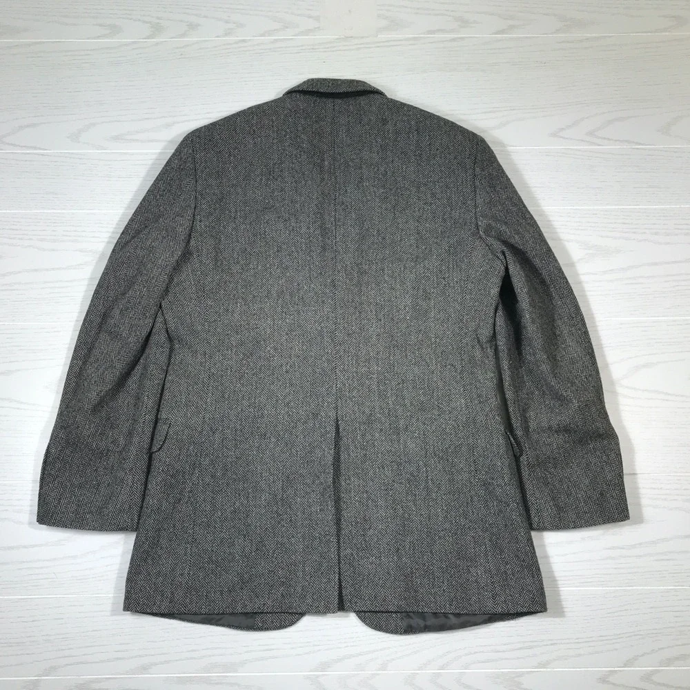 Brooks Brothers Fitzgerald Fit Blazer Sport Coat Men 39R Herringbone Wool Blend